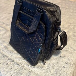 Elegant Black Quilted Laptop Bag
